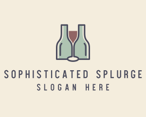 Bottle Glass Winery logo design