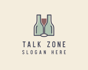 Bottle Glass Winery logo design