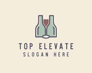 Bottle Glass Winery logo design