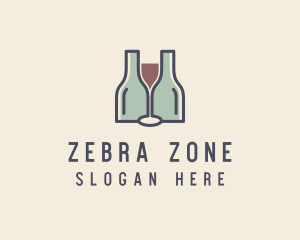 Bottle Glass Winery logo design