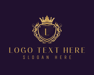 Elegant Royal Crown Shield logo