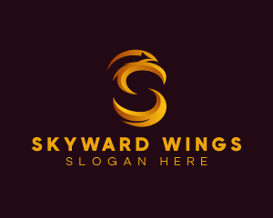 Wing Eagle Letter S logo design