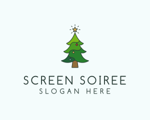 Star Christmas Holiday logo design