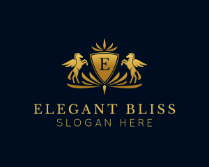Elegant Pegasus Crest logo