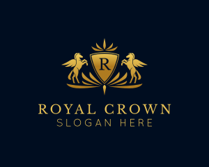 Elegant Pegasus Crest logo design