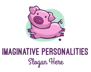 Cute Pink Pig logo