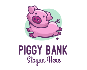 Cute Pink Pig logo