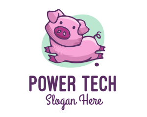 Cute Pink Pig logo