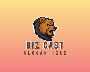 Grizzly Bear Animal logo
