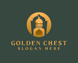 Golden Muslim Mosque logo design