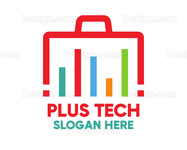 Colorful Briefcase Stats Logo