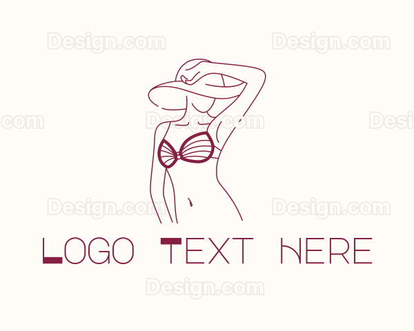 Beautiful Sexy Summer Girl Logo