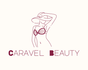 Beautiful Sexy Summer Girl  logo design