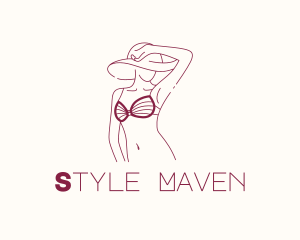 Beautiful Sexy Summer Girl  logo design