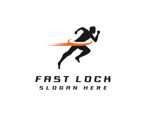 Fast Marathon Runner logo design