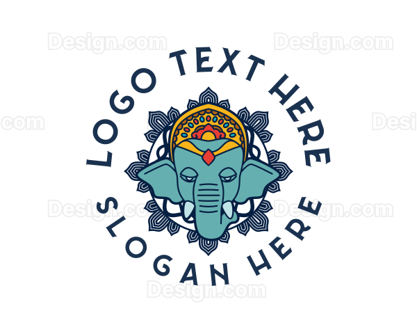Mystic Elephant Animal Logo