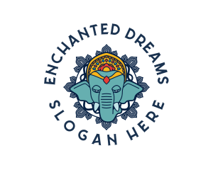 Mystic Elephant Animal logo design