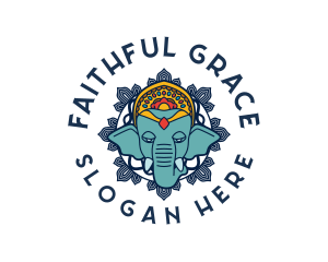 Mystic Elephant Animal logo design