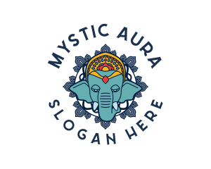 Mystic Elephant Animal logo design