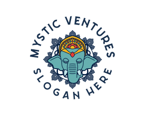 Mystic Elephant Animal logo design