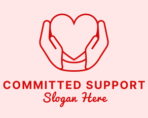 Heart Caring Hands logo design