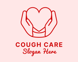 Heart Caring Hands logo design