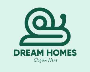 Green Snail Shell Logo