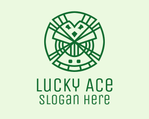 Geometric Lucky Clover  logo design