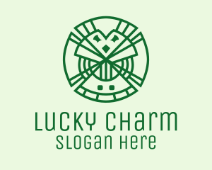 Geometric Lucky Clover  logo design