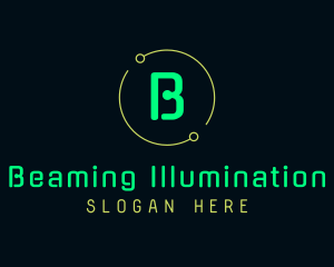 Green Neon Signage logo design