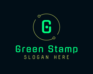 Green Neon Signage logo design