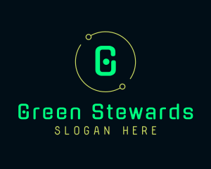 Green Neon Signage logo design