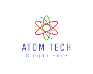 Colorful Atom Science logo