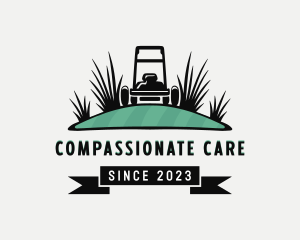 Lawn Care Grass Garden logo design