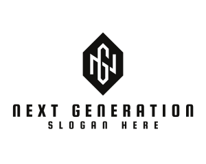 Hexagon Monogram NG logo design