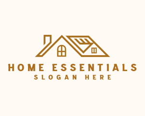 Geometric Roof Home Improvement logo design