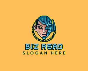 Human Cyborg Robot logo design