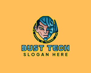 Human Cyborg Robot logo design