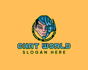 Human Cyborg Robot logo design