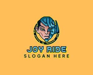 Human Cyborg Robot logo design