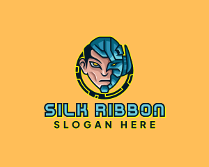 Human Cyborg Robot logo design