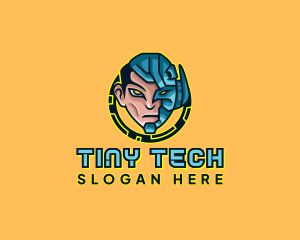 Human Cyborg Robot logo design