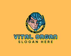 Human Cyborg Robot logo design