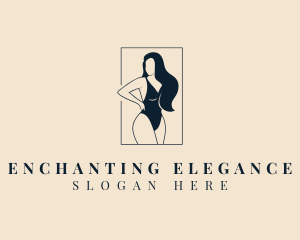 Flawless Swimsuit Woman logo design