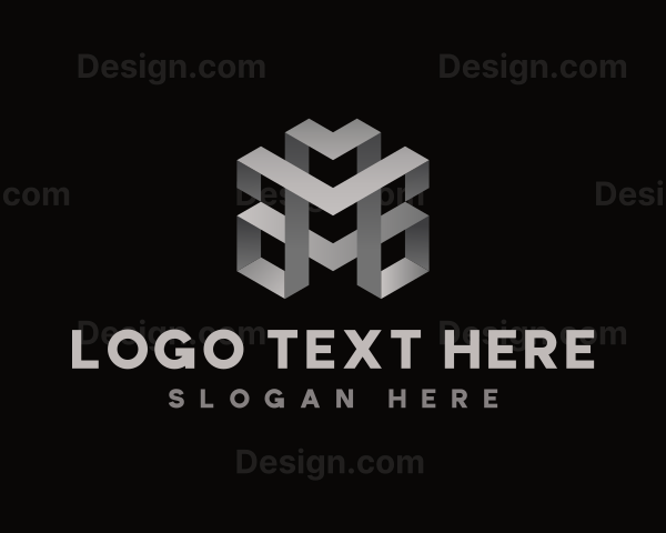 Digital Structure Geometric Logo