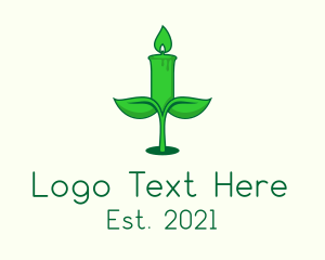 Green Plant Candle  logo