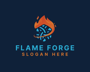 Snow Fire Airconditioning logo design