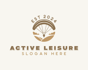 Paragliding  Outdoor Adventure logo design