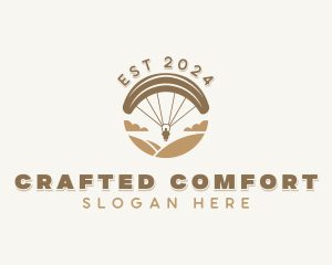 Paragliding  Outdoor Adventure logo design