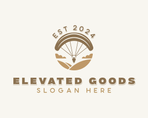 Paragliding  Outdoor Adventure logo design